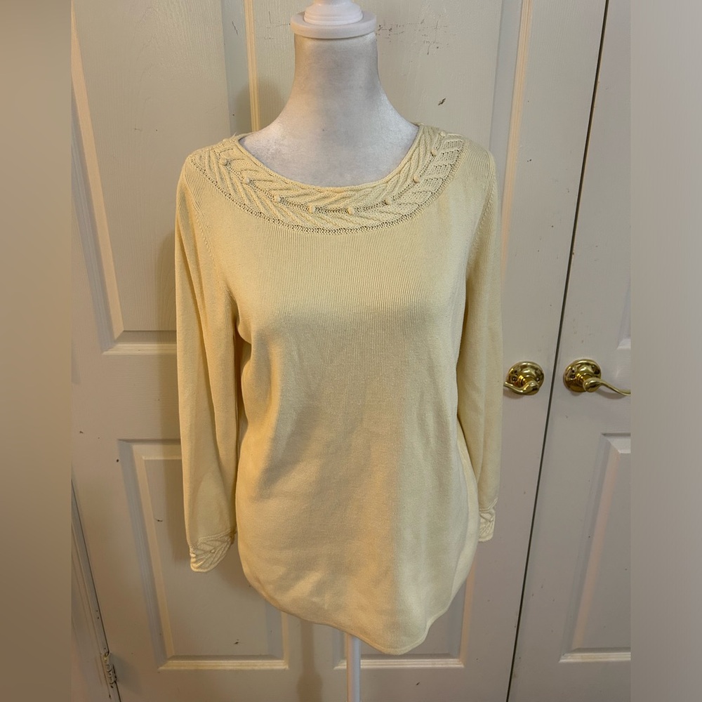 Mercer Street Studio yellow cotton sweater, Medium